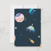 First Trip Around The Sun | Space Boy Birthday サンキューカード (裏面)