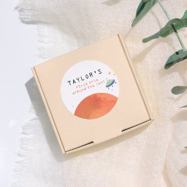 First Trip Around The Sun Space Boy Birthday ラウンドシール