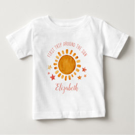  First Trip Around The Sun- Sunshine 1st Birthday ベビーTシャツ