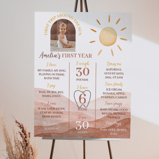 First Trip Sun誕生日のまわりにマイルストーンポスター ポスター