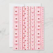 First Twin  Birthday valentine baby birthday party 招待状 (裏面)