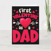 First Valentine As A Dad Funny Valentine New Dad B カード (正面)