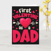 First Valentine As A Dad Funny Valentine New Dad B カード (黄色い花)