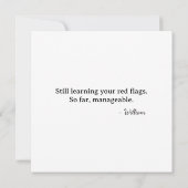 First Valentine Fox Cupid - manageable red flags カード (裏面)