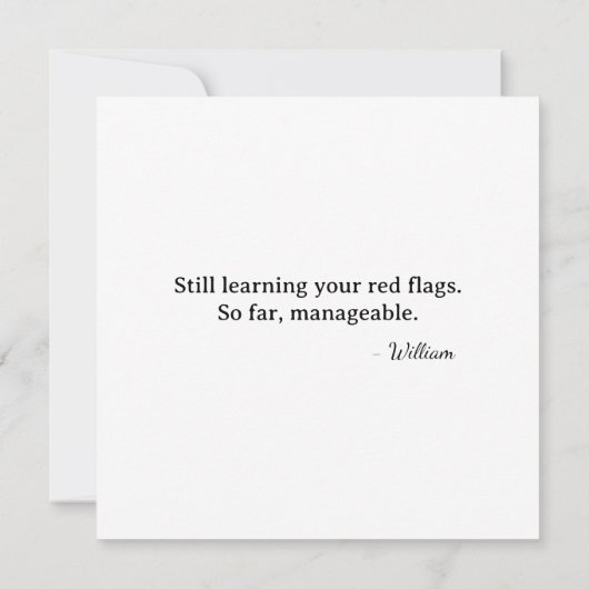 First Valentine Fox Cupid - manageable red flags カード (裏面)