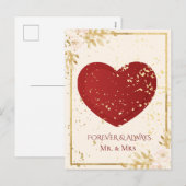 First Valentine Mr and Mrs Card シーズンポストカード (正面/裏面)