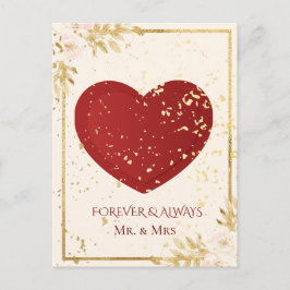 First Valentine Mr and Mrs Card シーズンポストカード