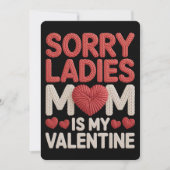 First Valentines as Mom Faux Embroidery Apparel シーズンカード (正面)