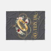 First Valentines Day Together Valentine Milestone  フリースブランケット (正面(横))