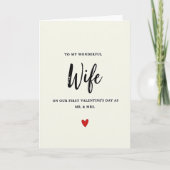 First Valentines Mr And Mrs Wife Card カード (正面)