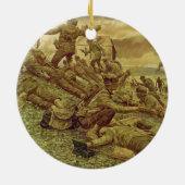 First Wave at Omaha by Ken Riley セラミックオーナメント (裏面)