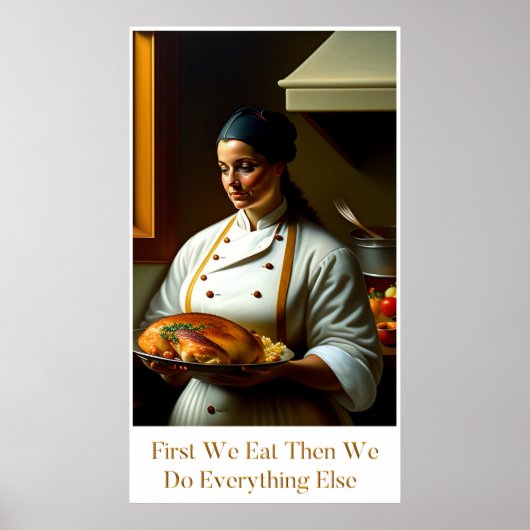 First We 食べ – 大きなキッチンポスター ポスター (正面)