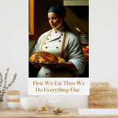 First We 食べ – 大きなキッチンポスター ポスター (キッチン)