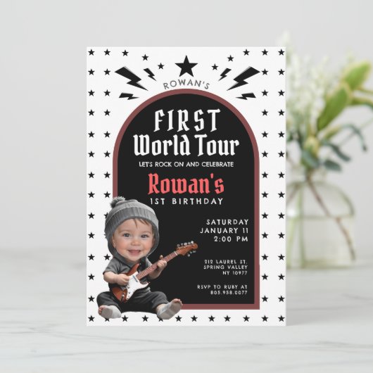 First World Tour Birthday Invitation with Photo 招待状 (スタンド正面)