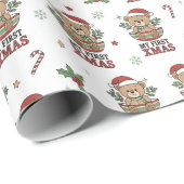 First Xmas Teddy Bear Gift  ラッピングペーパー (ロールコーナー)