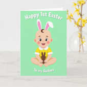 First Year Baby Celebration Card カード (黄色い花)