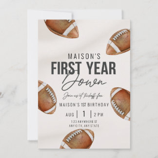First Year Down | フットボールファーストバースデー招待状