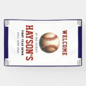  First Year Down Baseball 1st Birthday Welcome 横断幕 (横)