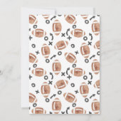 First Year Down First Birthday Invitation Football 招待状 (裏面)