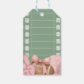 FIRST year down, Football 誕生日, ONE ギフトタグ (裏面)