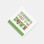 First Year Down Football 1st Birthday スタンダードカクテルナプキン (角)