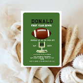 First Year Down Football 1st Birthday 招待状