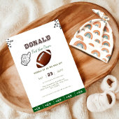 First Year Down Football 1st Birthday  招待状