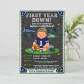 First Year Down Football 1st Birthday Invitation 招待状 (スタンド正面)