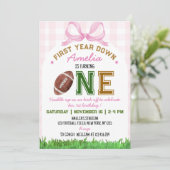 First Year Down Football 1st Girl Birthday 招待状 (スタンド正面)