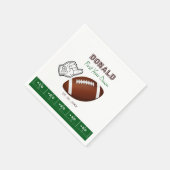 First Year Down Football Birthday スタンダードカクテルナプキン (角)