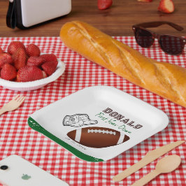 First Year Down Football Birthday  ペーパープレート