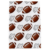 First Year Down Football Birthday  ミディアムペーパーバッグ (正面)