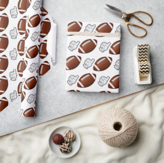 First Year Down Football Birthday  ラッピングペーパー