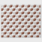 First Year Down Football Birthday  ラッピングペーパー (フラット)