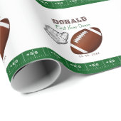 First Year Down Football Birthday  ラッピングペーパー (ロールコーナー)