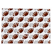 First Year Down Football Birthday  ラージペーパーバッグ (裏面)