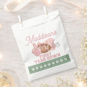 FIRST year down, Football Birthday, ONE  フェイバーバッグ (クリップ留めされた状態)