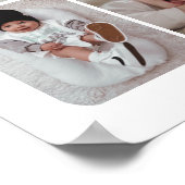 First Year Down Football Birthday Photo Collage ポスター (角)