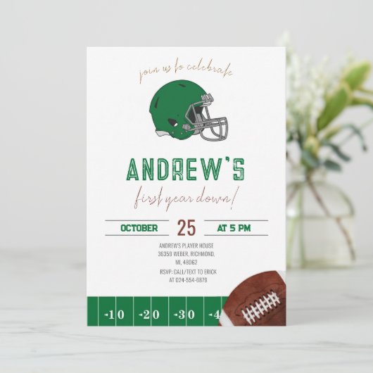 First Year Down Football Invitation 招待状 (スタンド正面)