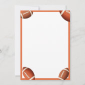 First Year Down Football Party Invite 招待状 (裏面)