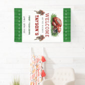 First Year Down Football photo 1st Birthdayパーティー 横断幕 (インサイチュ)