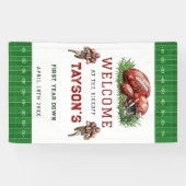 First Year Down Football photo 1st Birthdayパーティー 横断幕 (横)