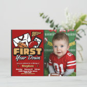 First Year Down - Football with Photo Landscape 招待状 (スタンド正面)