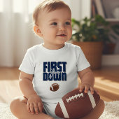 First Year Football First Down Navy Blue T-Shirt ベビーTシャツ