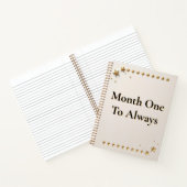 First-Year Memory Keeper | Newlywed Milestone Trac ノートブック (内部)