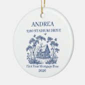 First Year Mortgage Free Custom Name Address セラミックオーナメント (左)