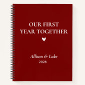 First Year Together Keepsake Journal for Newlyweds ノートブック (正面)