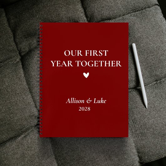 First Year Together Keepsake Journal for Newlyweds ノートブック