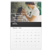First Year Together Newlywed Photo Romantic Quotes カレンダー (2月 2026)