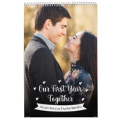 First Year Together Newlywed Photo Romantic Quotes カレンダー (カバー)